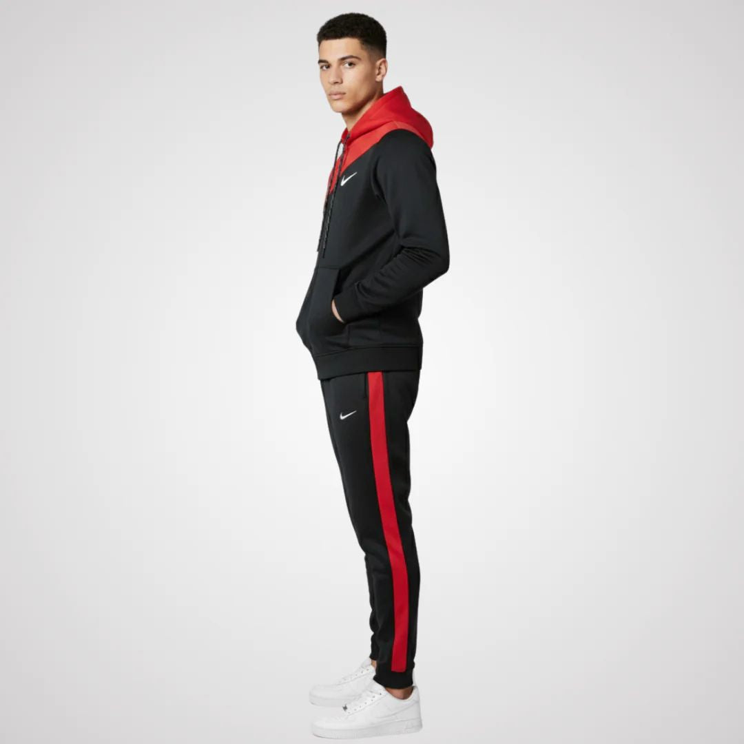 Red & Black Hoodie & Trouser - Premium Winter Tracksuit