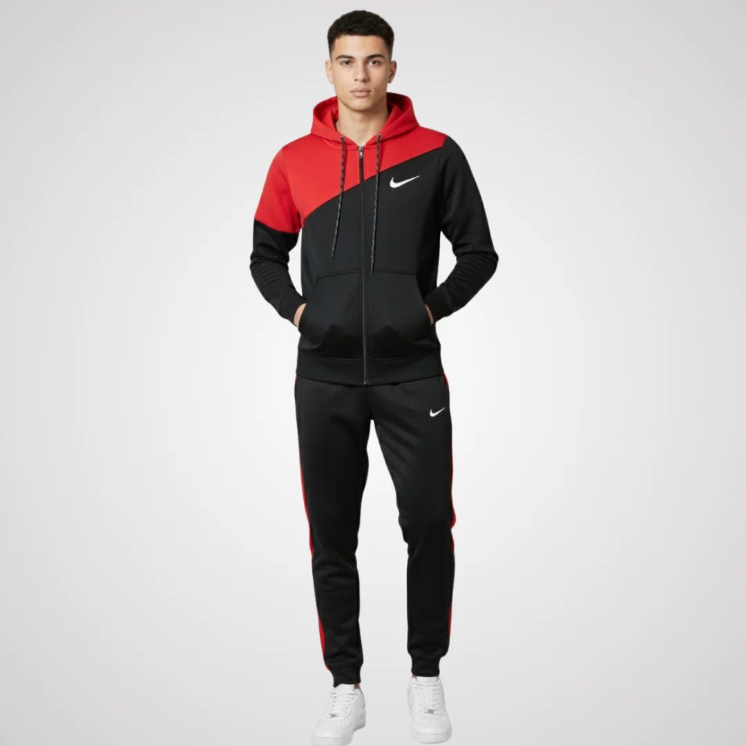Red & Black Hoodie & Trouser - Premium Winter Tracksuit