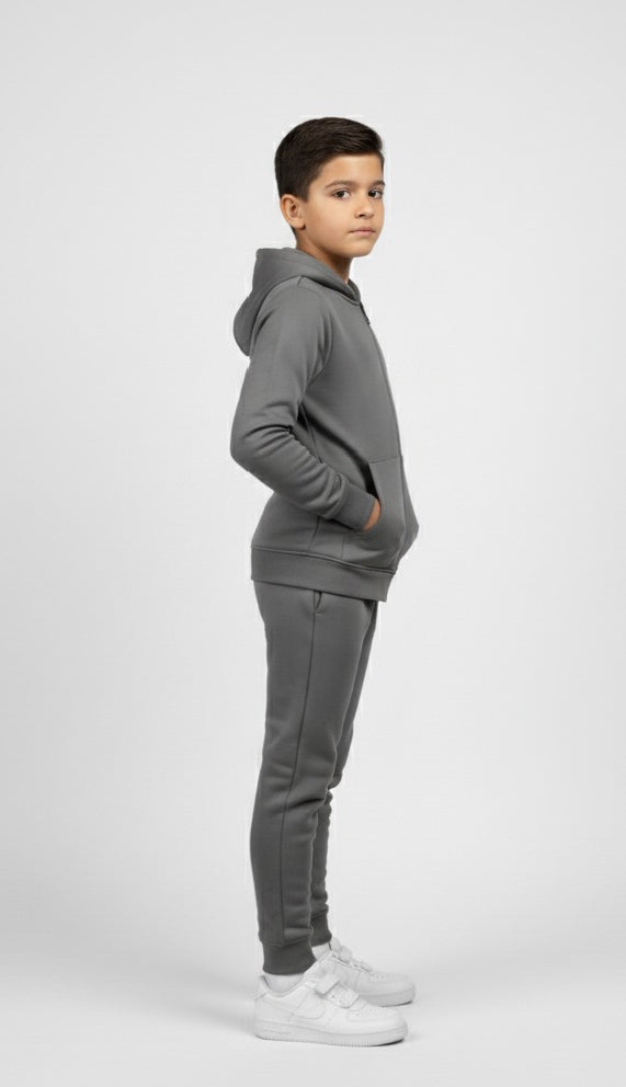 Gray Color Kids Winter Collection premium Tracksuit