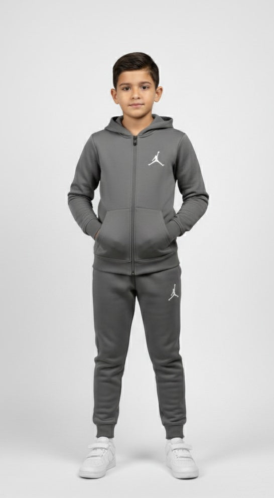Gray Color Kids Winter Collection premium Tracksuit